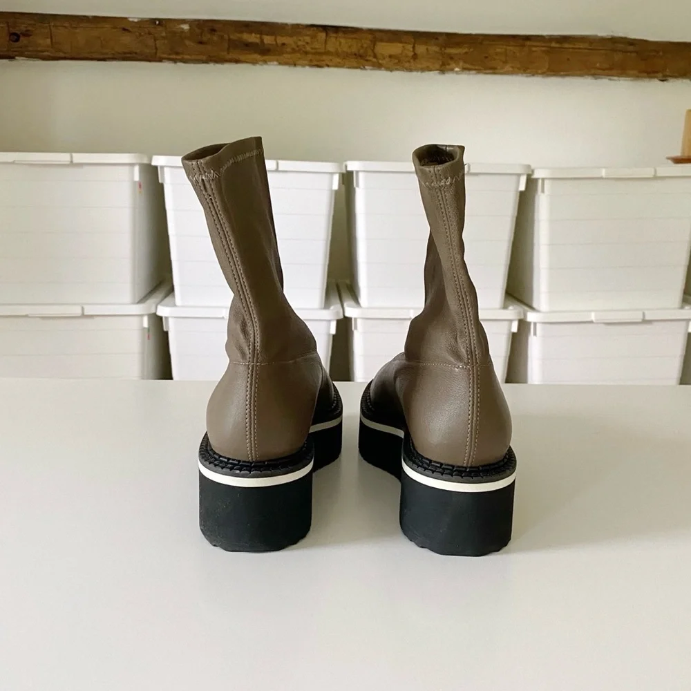 Clergerie Paris Berta Leather Flatform Boots Size 37 NWOB - Picture 4 of 12